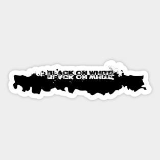 Black on white Sticker